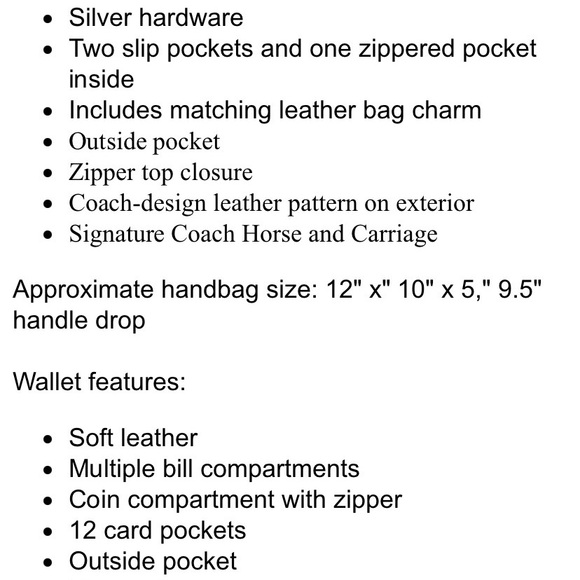 Coach Hangbag Teal Leather Shoulder Satchel Bag with Wallet - Picture 4 of 4